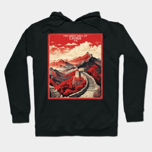 The Great Wall of China Vintage Poster Tourism Hoodie